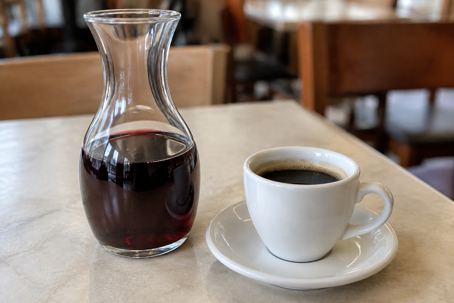 1/4 de vin et café